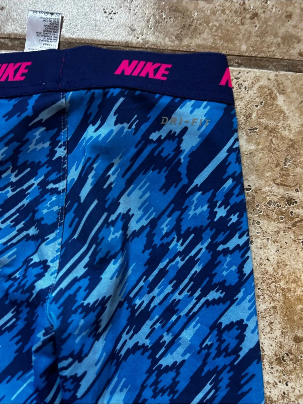 Nike Dri-FIT Girls' Activewear Full Length Leggings Blue Jay Size 6